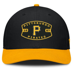 Pittsburgh Pirates Fanatics Cutoff Adjustable Trucker Hat - Black/Gold Hats