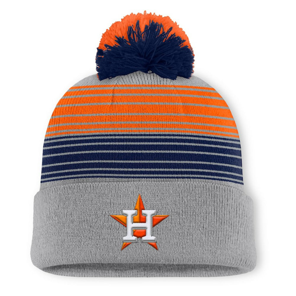 Houston Astros Fanatics Balk Cuffed Knit Hat with Pom - Gray Hats