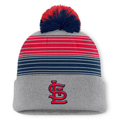 St. Louis Cardinals Fanatics Balk Cuffed Knit Hat with Pom - Gray Hats