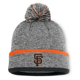 San Francisco Giants Fanatics Backstop Cuffed Knit Hat with Pom - Heather Gray Hats