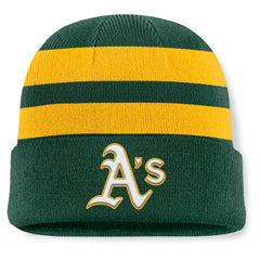 Athletics Fanatics Baseline Cuffed Knit Hat - Green Hats