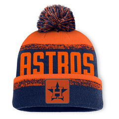 Houston Astros Fanatics No-Doubter Cuffed Knit Hat with Pom - Navy/Orange Hats