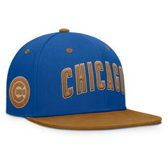 Chicago Cubs Fanatics Splinter Fitted Hat - Royal/Tan Hats
