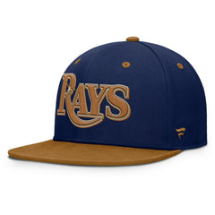 Tampa Bay Rays Fanatics Splinter Fitted Hat - Navy/Tan Hats