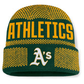 Athletics Fanatics Rotation Cuffed Knit Hat - Green Hats