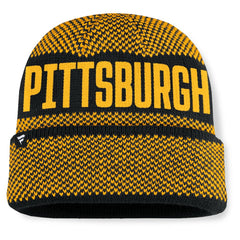 Pittsburgh Pirates Fanatics Rotation Cuffed Knit Hat - Black Hats
