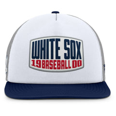 Chicago White Sox Fanatics Cranked Foam Front Patch Trucker Adjustable Hat - Gray/White Hats