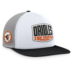 Baltimore Orioles Fanatics Cranked Foam Front Patch Trucker Adjustable Hat - Gray/White Hats