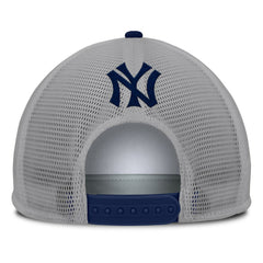 New York Yankees Fanatics Cranked Foam Front Patch Trucker Adjustable Hat - Gray/White Hats