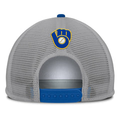 Milwaukee Brewers Fanatics Cranked Foam Front Patch Trucker Adjustable Hat - Gray/White Hats