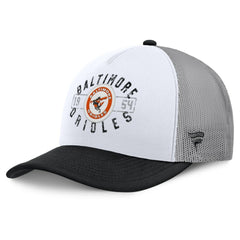 Baltimore Orioles Fanatics Designated A-Frame Foam Front Trucker Adjustable Hat - White/Black Hats