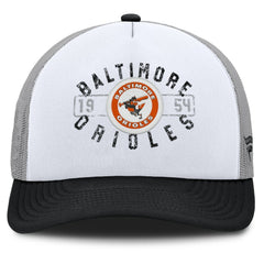 Baltimore Orioles Fanatics Designated A-Frame Foam Front Trucker Adjustable Hat - White/Black Hats