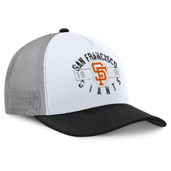 San Francisco Giants Fanatics Designated A-Frame Foam Front Trucker Adjustable Hat - White/Black Hats