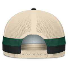 Tampa Bay Rays Fanatics Inherited Side Stripe Trucker Adjustable Hat - Black/Natural Hats