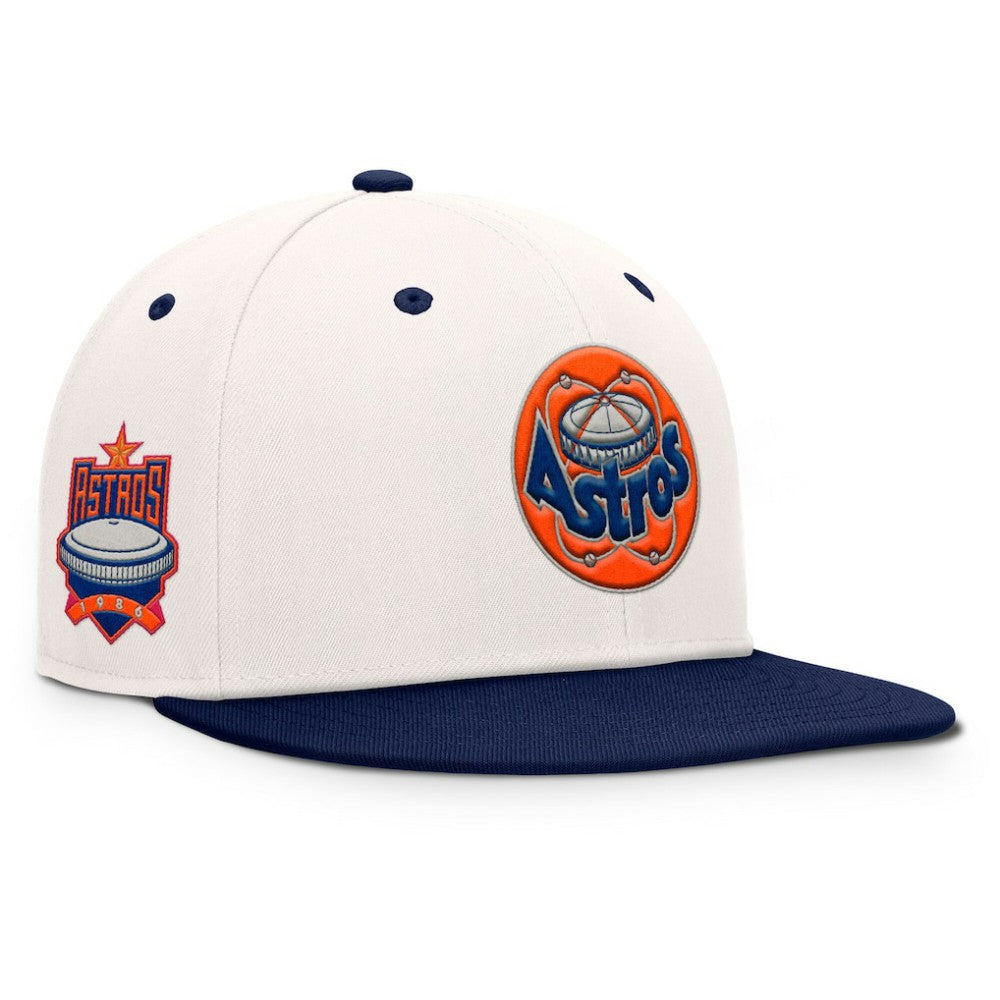 Houston Astros Fanatics Unit Fitted Hat - Cream/Navy Hats