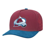 NHL Colorado Avalanche Mitchell & Ness May Flowers Pro Crown Adjustable Hat - Burgundy/Blue