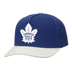 NHL Toronto Maple Leafs Mitchell & Ness May Flowers Pro Crown Adjustable Hat - Blue/Gray
