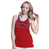 Philadelphia Phillies G-III 4Her by Carl Banks Women's Curveball Racerback Tank Top - Red Tanks