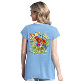 Chicago Cubs Margaritaville Women's Gametime is Paradise T-Shirt - Light Blue T-shirts