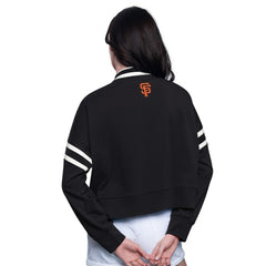 San Francisco Giants Starter Women's Power Play Cropped Pullover Sweatshirt - Black Pullover