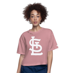 St. Louis Cardinals Starter Women's Play the Ball Boxy Cropped T-Shirt - Pink T-shirts