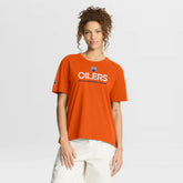 NHL Edmonton Oilers Fanatics Women's Authentic Pro Primary T-Shirt - Orange