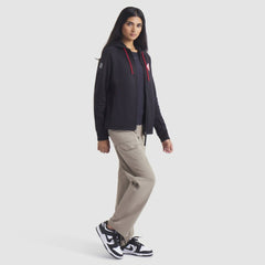 NHL Detroit Red Wings Fanatics Women's Authentic Pro Rink Raglan Full-Zip Hoodie - Black