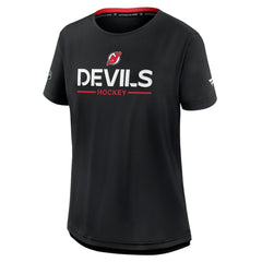 NHL New Jersey Devils Fanatics Women's Authentic Pro Rink Tech T-Shirt - Black