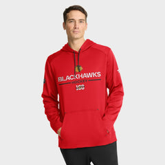 NHL Chicago Blackhawks Fanatics Authentic Pro Centennial Rink Hoodie - Red