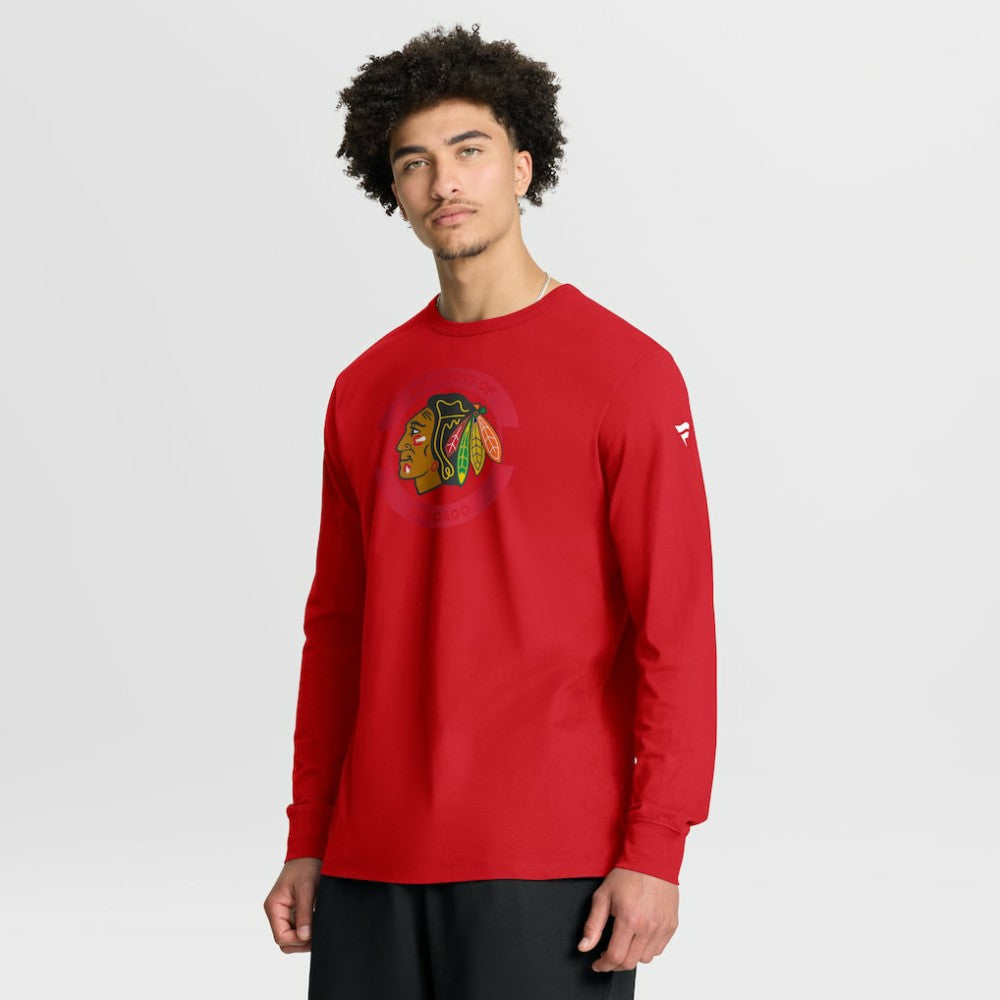 NHL Chicago Blackhawks Fanatics Authentic Pro Property Of Practice Long Sleeve T-Shirt - Red