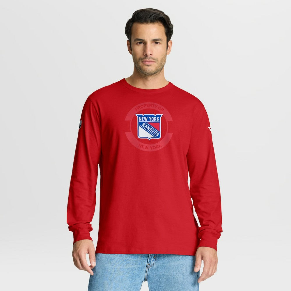 NHL New York Rangers Fanatics Authentic Pro Property Of Practice Long Sleeve T-Shirt - Red