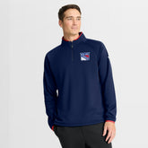 NHL New York Rangers Fanatics Authentic Pro Rink Raglan Quarter-Zip Pullover - Navy