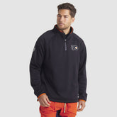 NHL Philadelphia Flyers Fanatics Authentic Pro Rink Raglan Quarter-Zip Pullover - Black