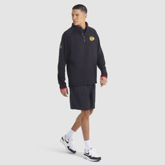 NHL Chicago Blackhawks Fanatics Authentic Pro Rink Raglan Quarter-Zip Pullover - Black