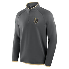 NHL Vegas Golden Knights Fanatics Authentic Pro Rink Raglan Quarter-Zip Pullover - Black