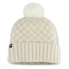 Arizona Cardinals Women's Nickel Cuffed Knit Hat with Pom Natural