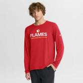 NHL Calgary Flames Fanatics Authentic Pro Rink Tech Long Sleeve T-Shirt - Red