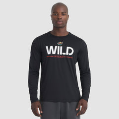 NHL Minnesota Wild Fanatics Authentic Pro Rink Tech Long Sleeve T-Shirt - Black