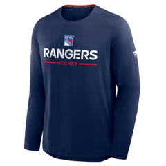 NHL New York Rangers Fanatics Authentic Pro Rink Tech Long Sleeve T-Shirt - Navy