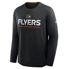 NHL Philadelphia Flyers Fanatics Authentic Pro Rink Tech Long Sleeve T-Shirt - Black