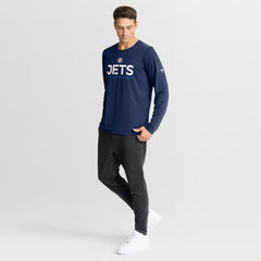 NHL Winnipeg Jets Fanatics Authentic Pro Rink Tech Long Sleeve T-Shirt - Navy