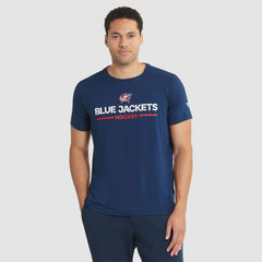 NHL Columbus Blue Jackets Fanatics Authentic Pro Rink Tech T-Shirt - Navy