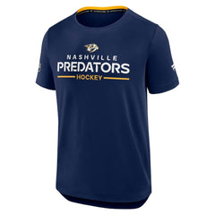 NHL Nashville Predators Fanatics Authentic Pro Rink Tech T-Shirt - Navy