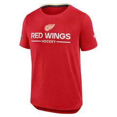 NHL Detroit Red Wings Fanatics Authentic Pro Centennial Rink Tech T-Shirt - Red