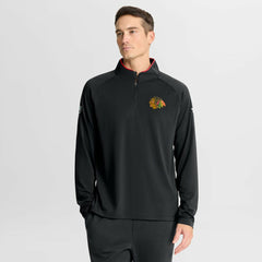 NHL Chicago Blackhawks Fanatics Authentic Pro Rink Training Quarter-Zip Pullover - Black
