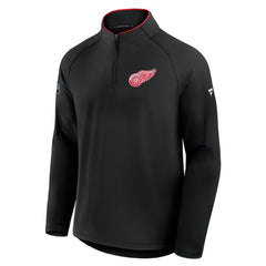 NHL Detroit Red Wings Fanatics Authentic Pro Rink Training Quarter-Zip Pullover - Black