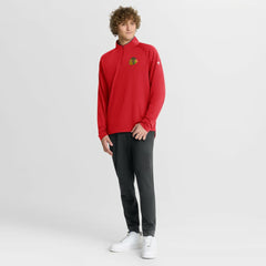 NHL Chicago Blackhawks Fanatics Authentic Pro Rink Training Quarter-Zip Pullover - Red