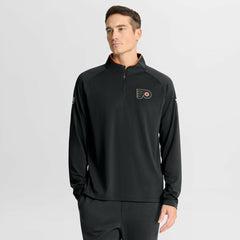 NHL Philadelphia Flyers Fanatics Authentic Pro Rink Training Quarter-Zip Pullover - Black