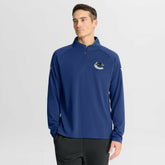 NHL Vancouver Canucks Fanatics Authentic Pro Rink Training Quarter-Zip Pullover - Blue