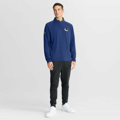 NHL Vancouver Canucks Fanatics Authentic Pro Rink Training Quarter-Zip Pullover - Blue
